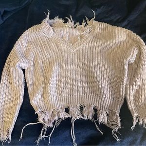 Love Tree purple v-neck sweater.